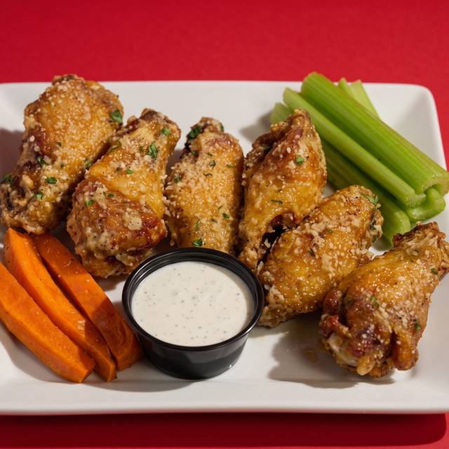 Cajun Garlic Parm Wings.