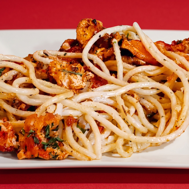 Garlic Noodles with Lobster.